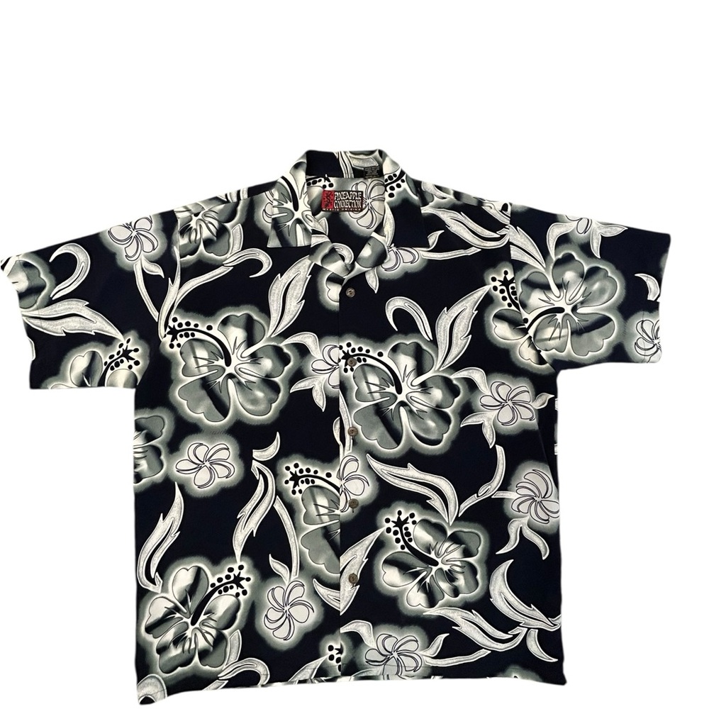 Pineapple Connection Mystic Origins Men’s Hawaiian Camp Shirt M Polyester Floral